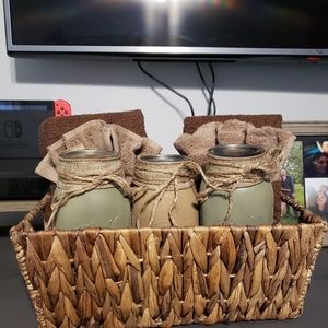 Fall Country Mason jar decor set